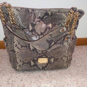 Michael Kors snake embossed leather purse